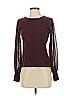 CeCe Burgundy Long Sleeve Top Size XS - photo 1