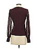 CeCe Burgundy Long Sleeve Top Size XS - photo 2