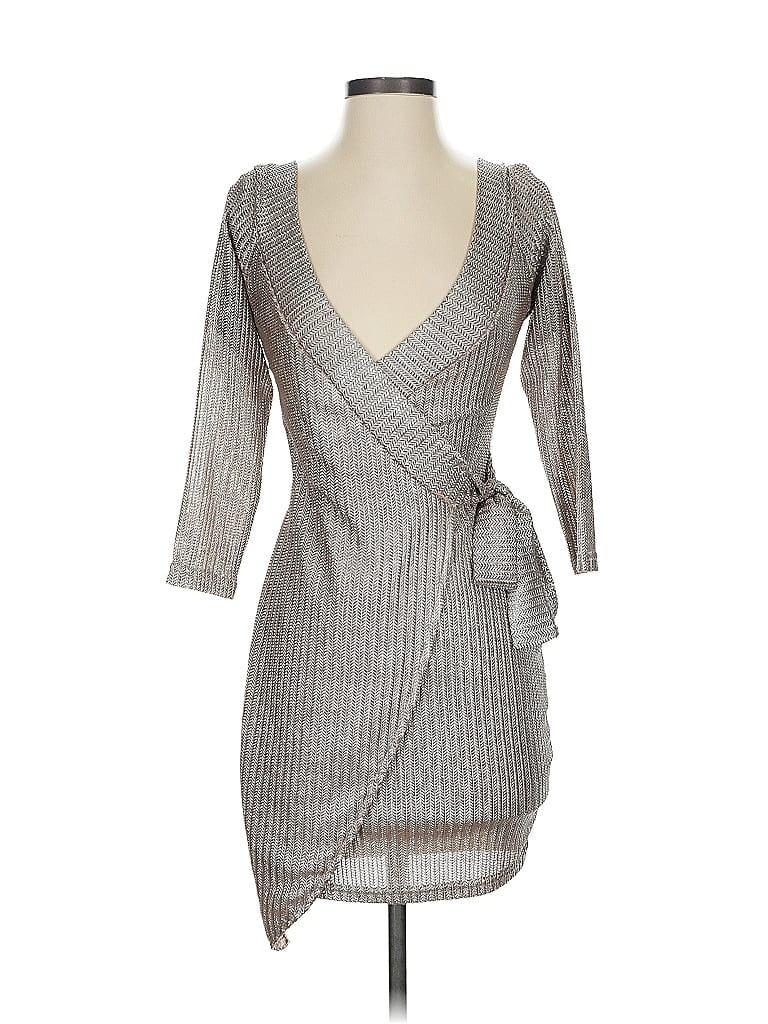 Akira Silver Gray Cocktail Dress Size S - photo 1