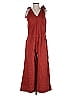 Elan Solid Red Burgundy Jumpsuit Size M - photo 1