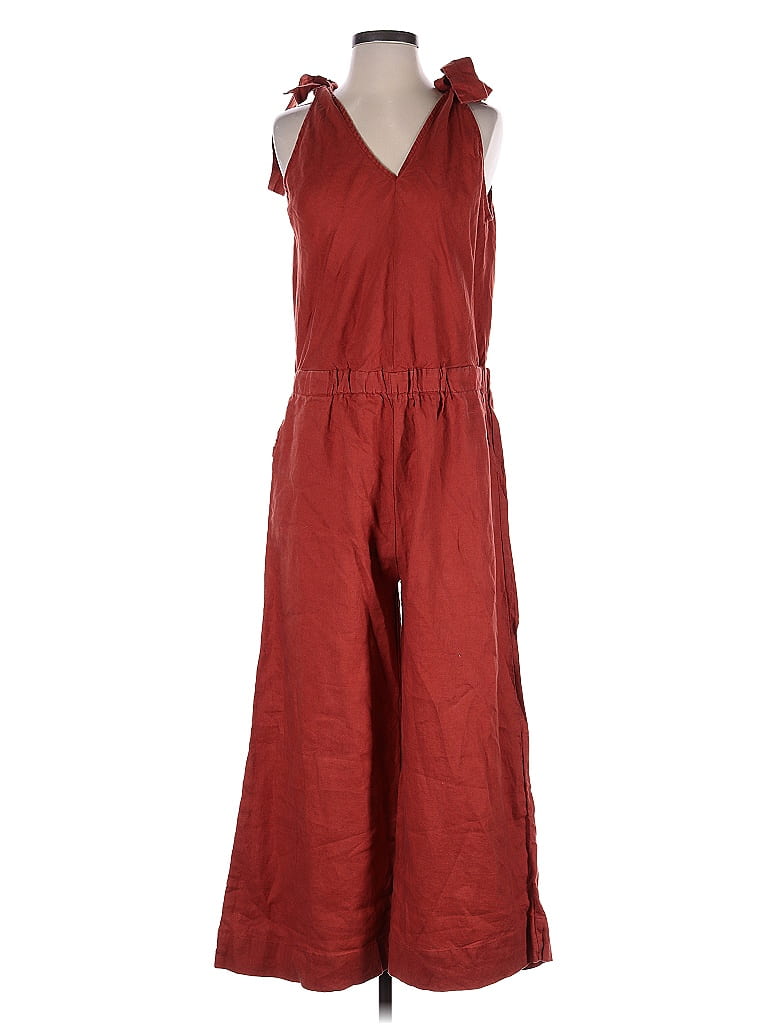 Elan Solid Red Burgundy Jumpsuit Size M - photo 1