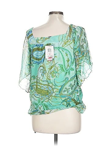 INC International Concepts Short Sleeve Silk Top (view 2)