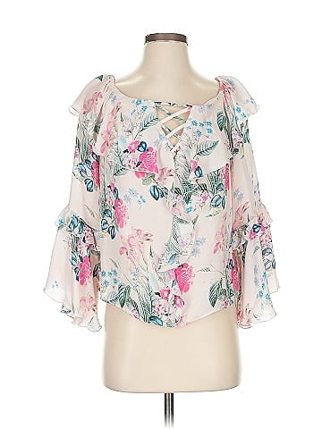 Parker 3/4 Sleeve Silk Top (view 1)
