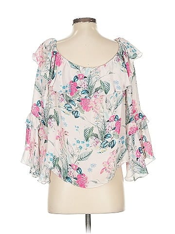 Parker 3/4 Sleeve Silk Top (view 2)