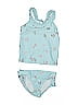 Carter's Hearts Blue Teal Two Piece Swimsuit Size 3T - photo 1