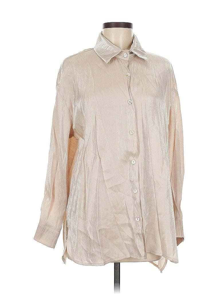 Pre-owned Unbranded Long Sleeve Blouse In White