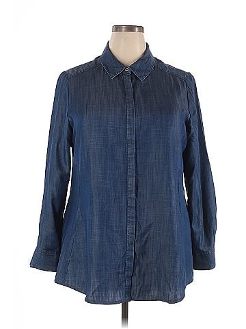 Foxcroft Long Sleeve Button-Down Shirt (view 1)
