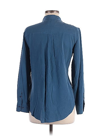 Equipment Long Sleeve Silk Top (view 2)
