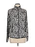 T by Talbots Print Silver Black Track Jacket Size L - photo 1