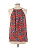 Collective Concepts 100% Polyester Orange Sleeveless Blouse Size L - photo 2