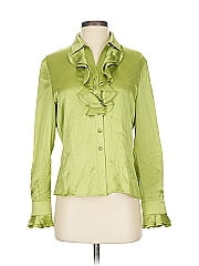 St. John Long Sleeve Silk Top