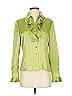 St. John Green Long Sleeve Silk Top Size 4 - photo 1