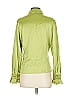 St. John Green Long Sleeve Silk Top Size 4 - photo 2