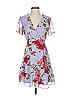 All in Favor 100% Polyester Floral Purple Casual Dress Size XS - photo 1