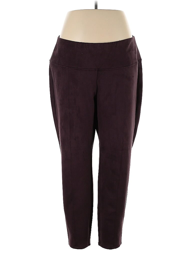 Pre-owned Jjill Active Pants In Burgundy