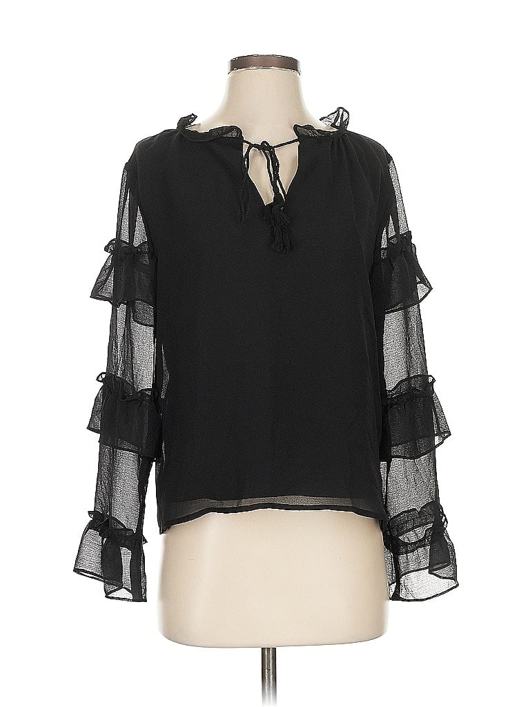 Click to view more detailed imagery on our partner's website Pre-owned Bb Dakota 3/4 Sleeve Blouse In Black