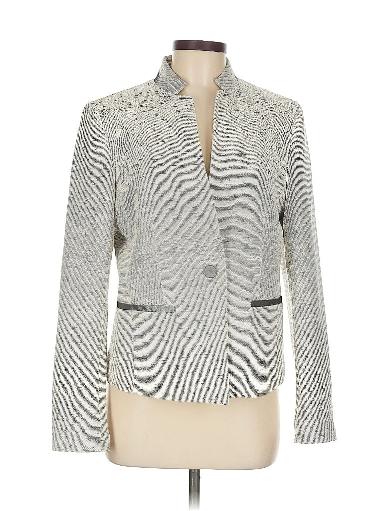 Pre-owned Lafayette 148 Blazer Jacket In Gray