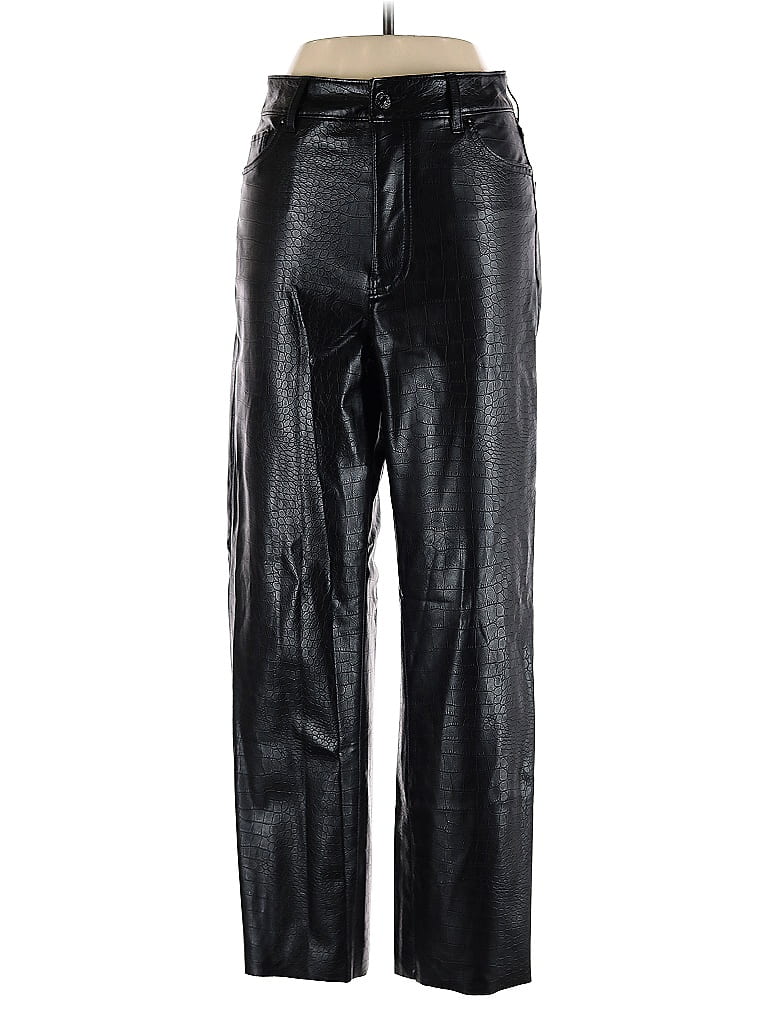 Pre-owned Express Faux Leather Pants In Black