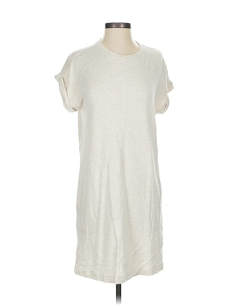 Pre-owned Lou & Grey Casual Dress In White