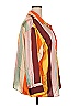 Fe Noel x Target 100% Recycled Polyester Color Block Orange 3/4 Sleeve Button-Down Shirt Size 2X - photo 3