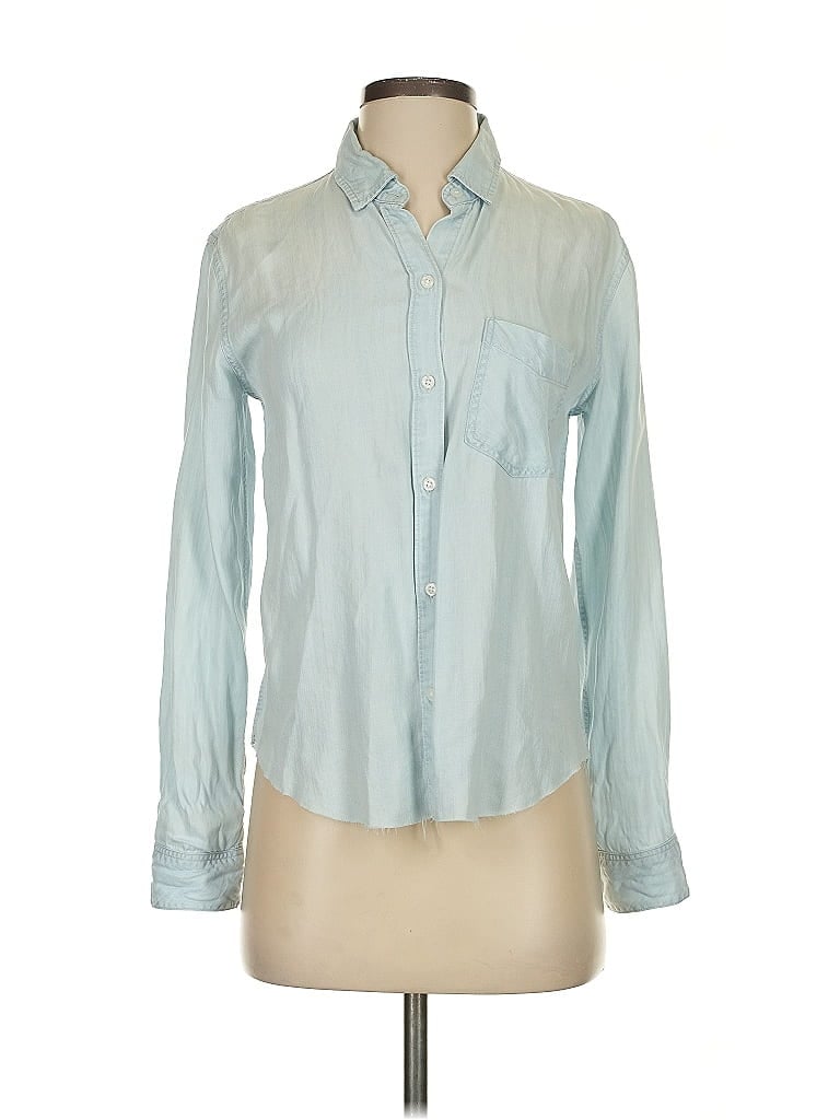 Pre-owned Rails Long Sleeve Button Down Shirt In Blue