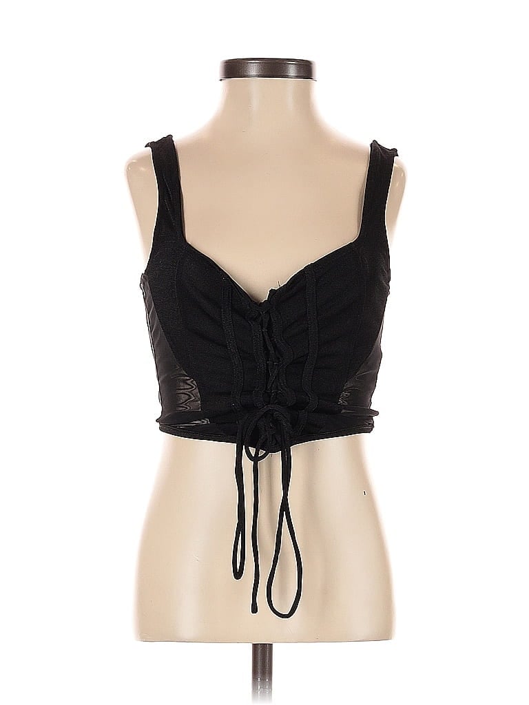 Pre-owned Cider Sleeveless Top Black Sweetheart Neckline Tops