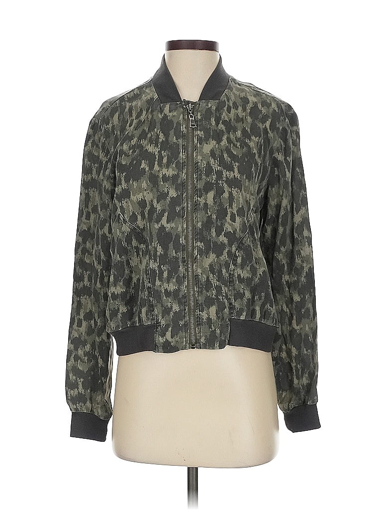 Bella Dahl 100% Tencel Animal Print Green Jacket Size XS - photo 1