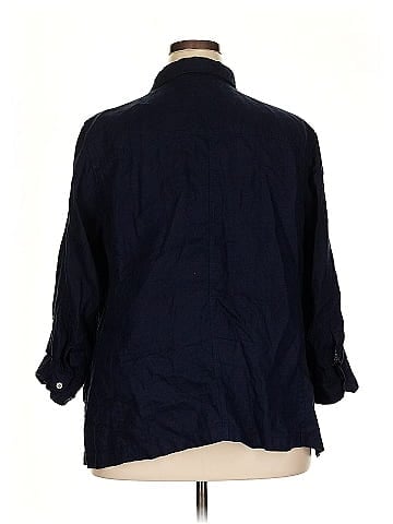 Lauren by Ralph Lauren 3/4 Sleeve Button-Down Shirt (view 2)