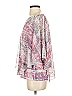 One World 100% Polyester Pink 3/4 Sleeve Blouse Size S - photo 4