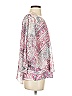 One World 100% Polyester Pink 3/4 Sleeve Blouse Size S - photo 3