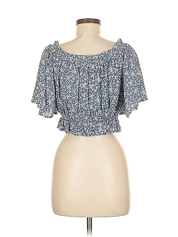 Evelyn Blu Short Sleeve Blouse (view 2)