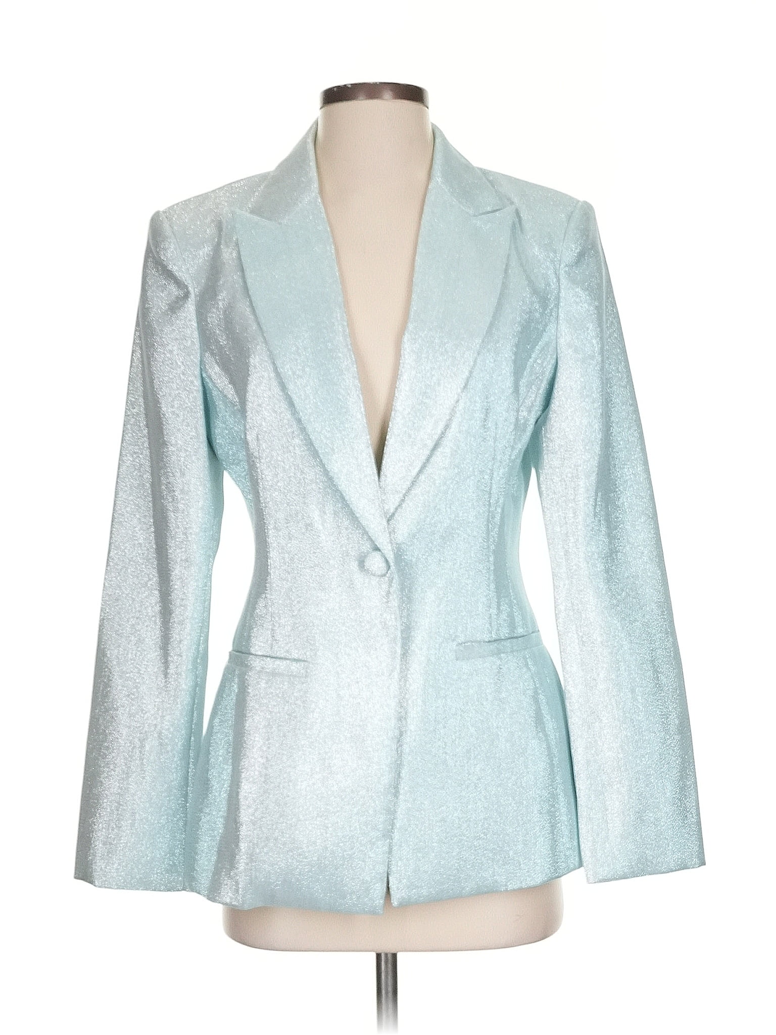 Amanda Uprichard Metallic Silver Blazer Size S