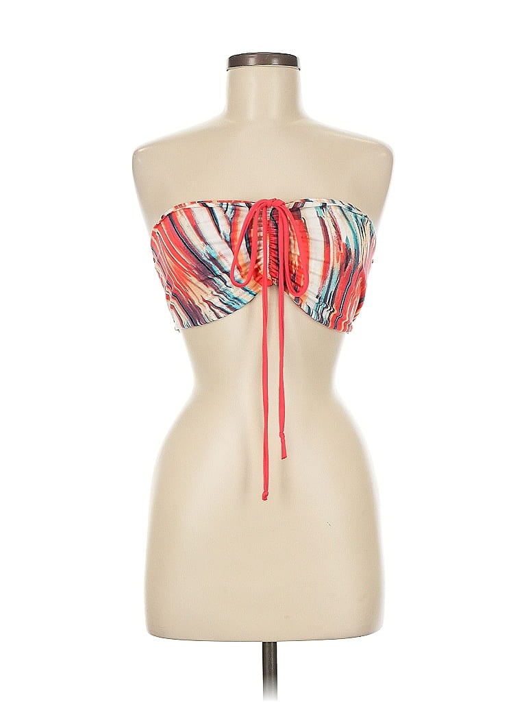 Pre-owned Fashion Nova Tube Top Red Strapless Neckline Tops