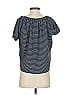 TeXTURE & THREAD Madewell Stripes Blue Black Short Sleeve Top Size S - photo 2