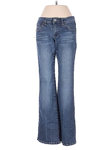 Angels Classic Flared Blue Denim Jeans (view 1)