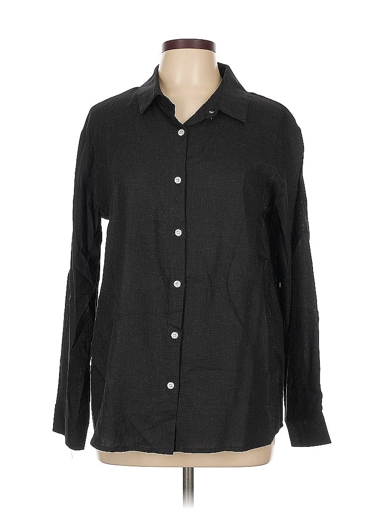 Pre-owned Unbranded Long Sleeve Blouse In Black