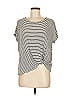 A. Ok Coevolution Stripes Ivory Short Sleeve T-Shirt Size M - photo 1