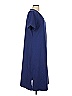 D&Co. Solid Blue Casual Dress Size L - photo 3