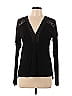 Hem & Thread Black Long Sleeve Top Size L - photo 1