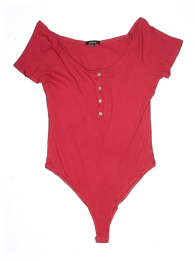 Ambiance Red Bodysuit Size 1X - photo 1