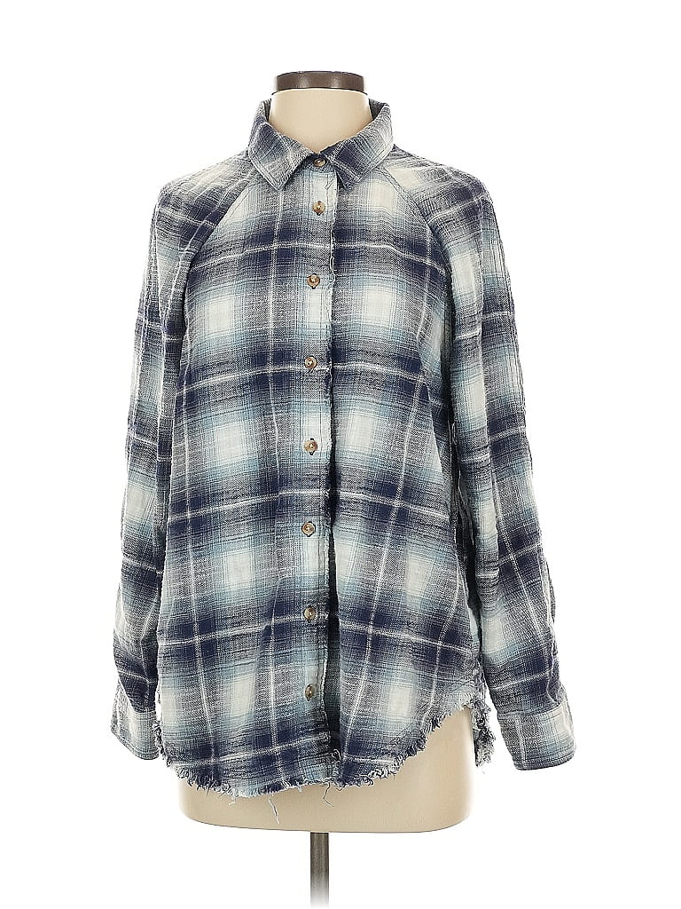 Pre-owned Lucky Brand Long Sleeve Button Down Shirt In Blue