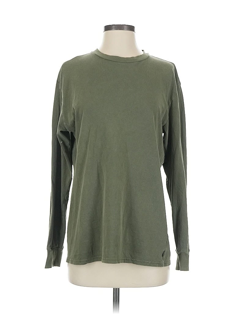 TNA 100% Cotton Green Long Sleeve T-Shirt Size S - photo 1