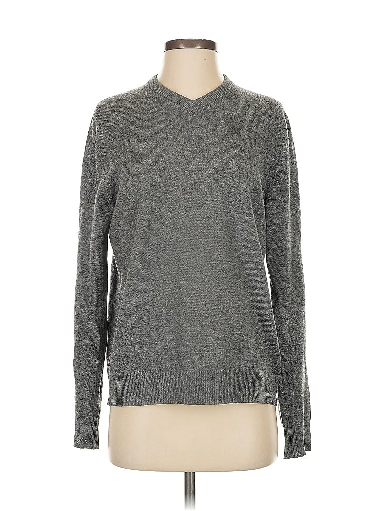 Saks Fifth Avenue 100% Cashmere Gray Cashmere Pullover Sweater Size S - photo 1
