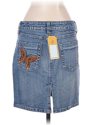 No Boundaries Blue Denim Skirt with Faded Wash (view 2)