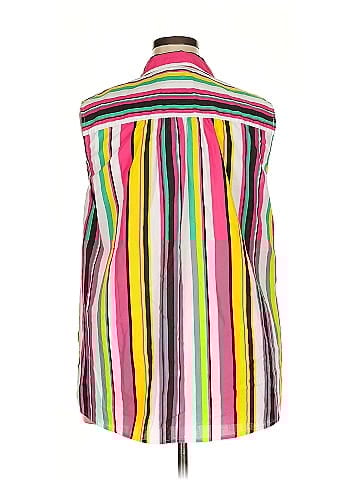 Roaman's Sleeveless Button-Down Shirt (view 2)