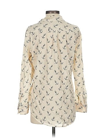 Equipment Long Sleeve Silk Top (view 2)