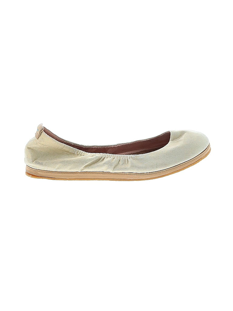 TOMS Ivory Tan Flats Size 8 1/2 - photo 1