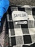 Saylor 100% Cotton Checkered-gingham Black Short Sleeve Blouse Size M - photo 7