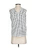 Adrianna Papell Polka Dots White Sleeveless Blouse Size S - photo 1