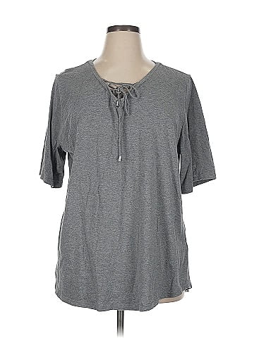 Isaac Mizrahi LIVE! Short Sleeve Henley (view 1)